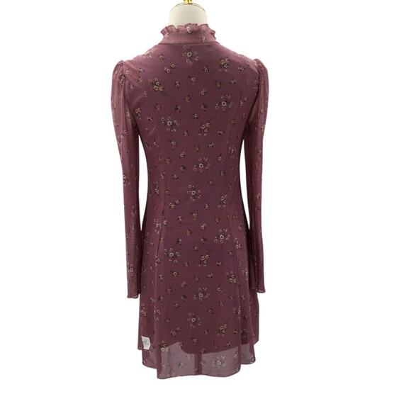 ULTRA FLIRT SZ M pink floral long sleeve party casual mini dress NWT B130 - Picture 2 of 9